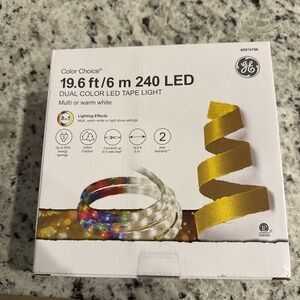GE 8 in 1 Color choice Dual Color Cool Bright LED Tape Lights 19.6' 6m/ 240 LED